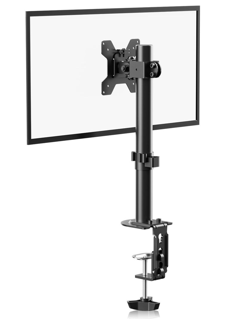 Bracwiser Single Fully Adjustable Monitor Arm Stand Mount Fits One Screen 13-32 inch 22lbs for Monitor Computer Screen 13 15 17 19 20 22 23 24 26 27 30 32 inch VESA 75 100 (MD7401) - Image 1